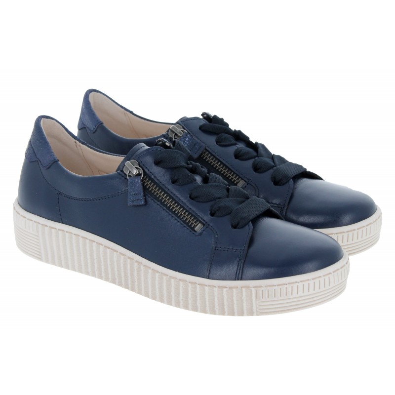 Womens navy leather trainers on sale uk